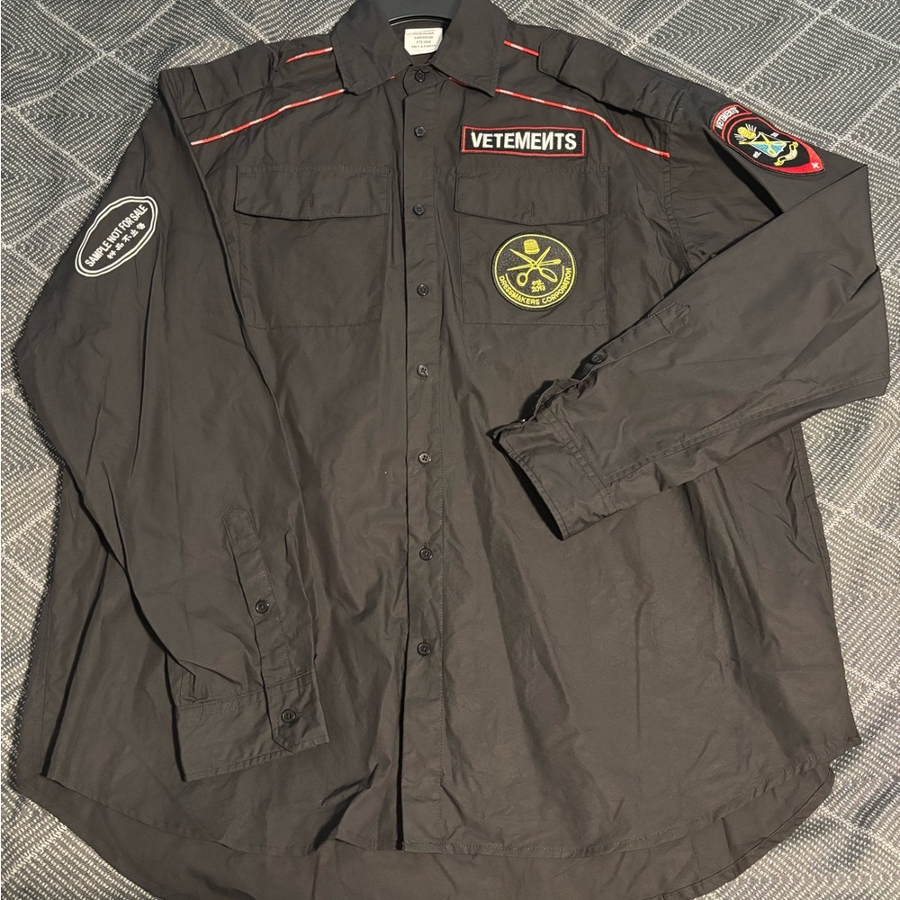 Vetements 20Ss Officer Shirt Mcdonald'S Season Security